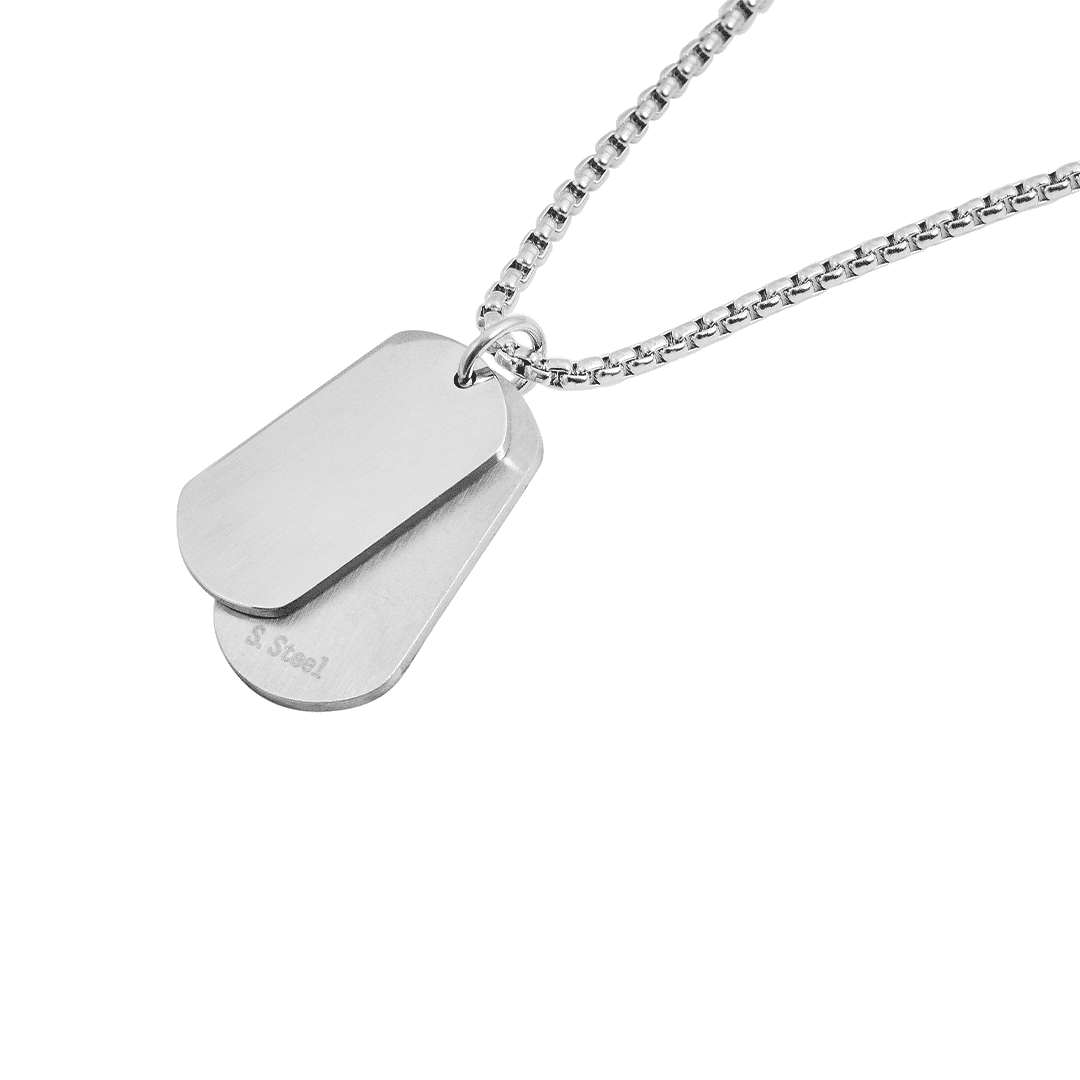 Armee Militär Edelstahlkette silber